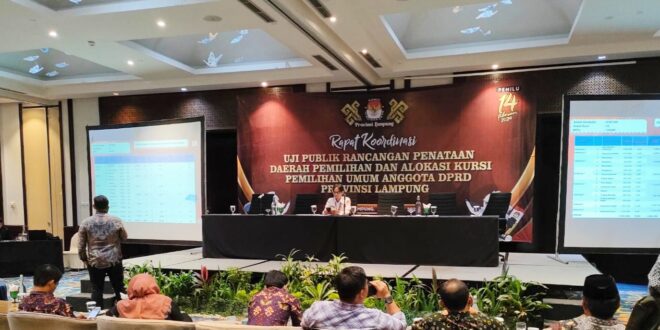 JMSI Lampung Hadiri Uji Publik Dapil dengan 75 Kursi Untuk Pemilu Tahun 2024