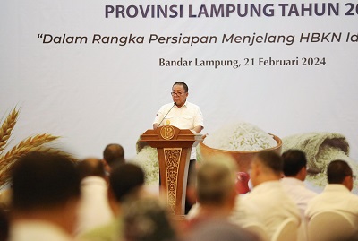 Gubernur Arinal Minta TPID se- Provinsi Lampung Jaga Ketersediaan dan Stabilitas Harga Kebutuhan Pokok