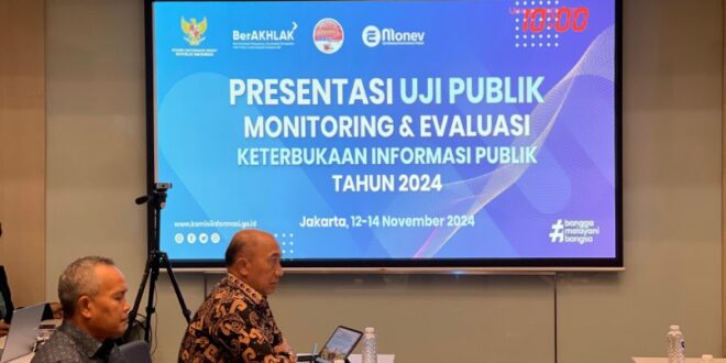 Pemerintah Provinsi Lampung Ikuti Tahapan Uji Publik Monitoring dan Evaluasi Keterbukaan Informasi Publik Tahun 2024