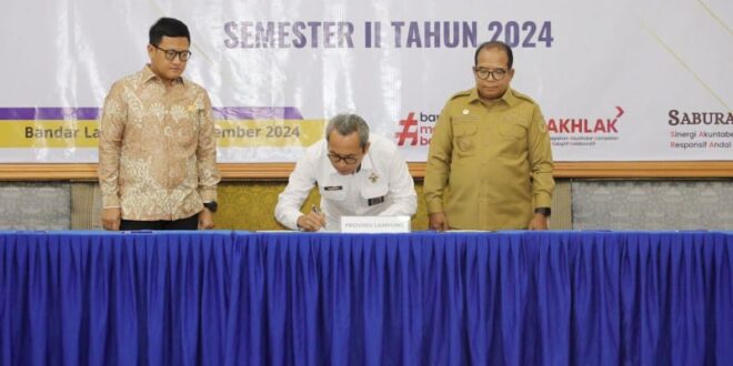 Pj. Gubernur Lampung Samsudin Terima Laporan Hasil Pemeriksaan BPK Semester II 2024