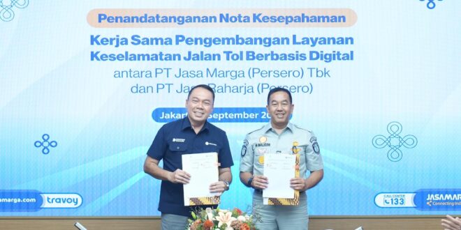 Perkuat Kolaborasi, Jasa Marga dan Jasa Raharja Hadirkan Layanan Keselamatan Jalan Tol Berbasis Digital